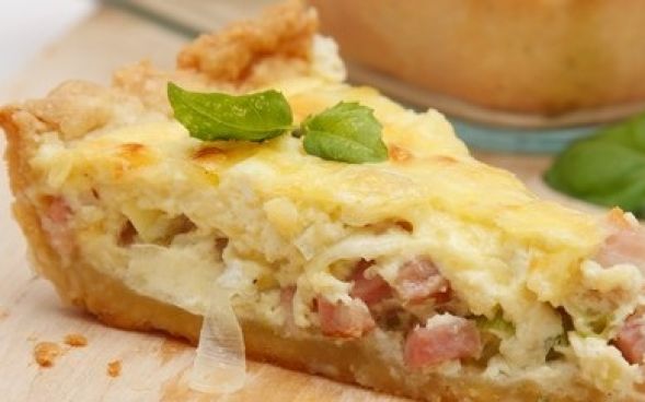 Torta de queijo e presunto