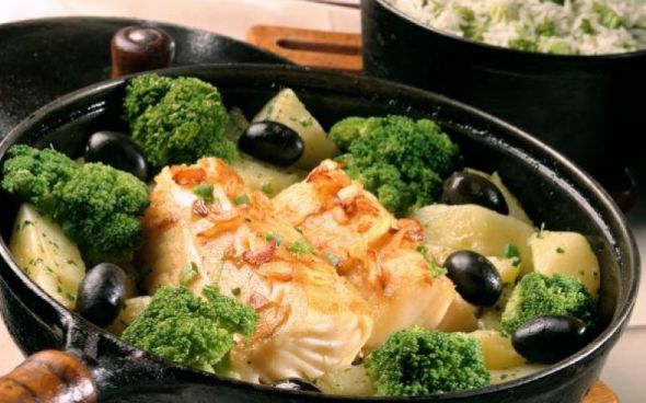  Bacalhau com brócolis