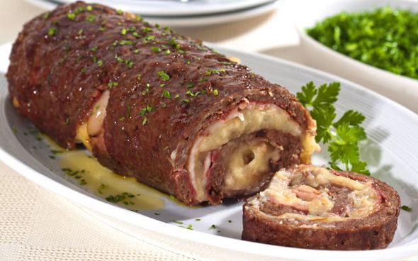  Rocambole de carne moída recheado