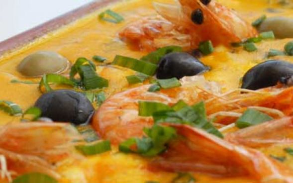  Sopa de cabeça de camarões