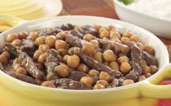  Sopa de grão de bico com carne