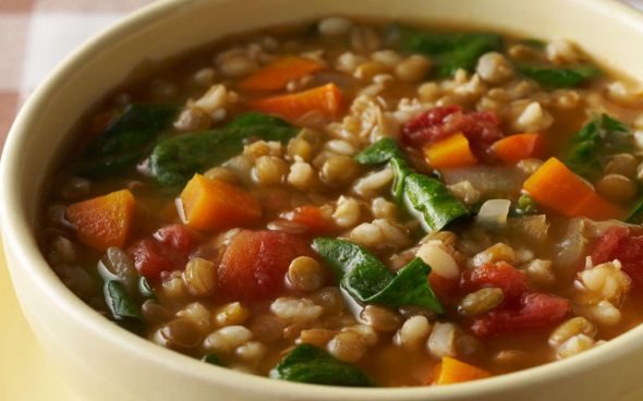  Sopa de lentilha com bacon