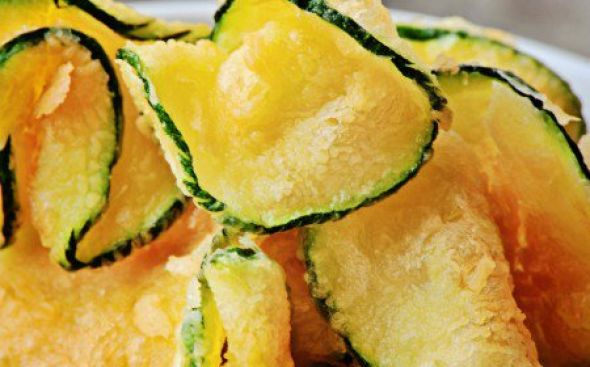 Abobrinha frita e crocante
