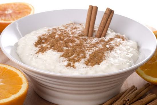 Arroz doce com leite condensado e coco