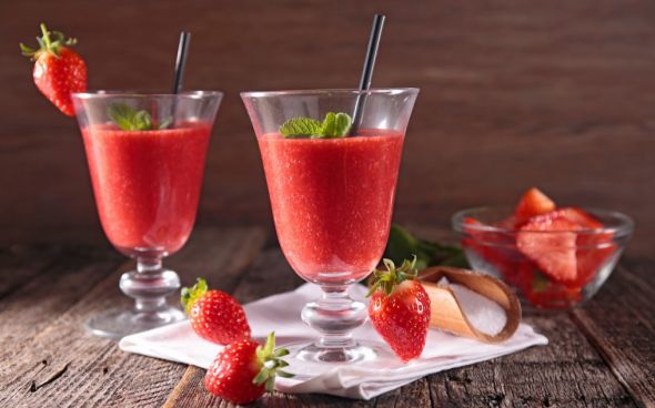 Batida de morango sem álcool