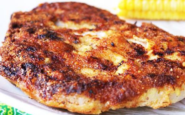 Bisteca com Crosta de Queijos