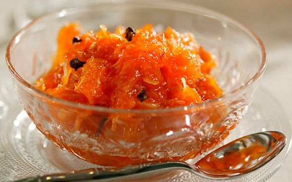 Doce de abóbora em pedaços