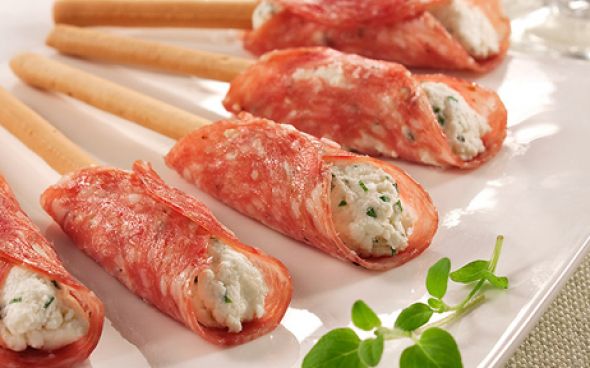Enroladinho de salame e creme de limão especial 