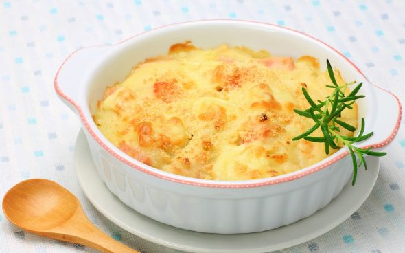 Filé de peixe gratinado
