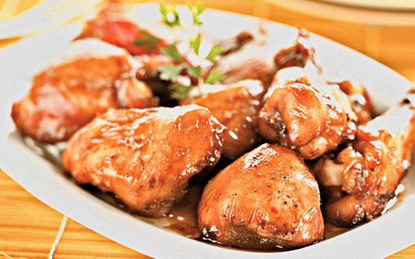 Frango assado ao molho de laranja  