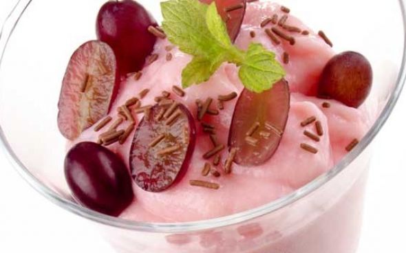 Gelatina com iogurte