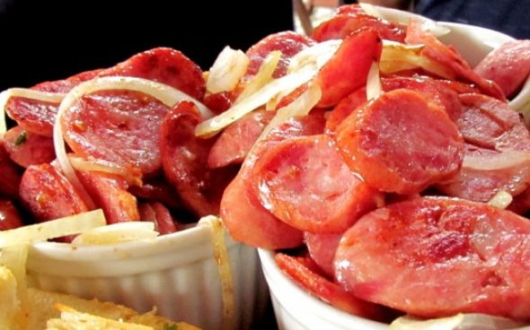Linguiça de carne de vaca