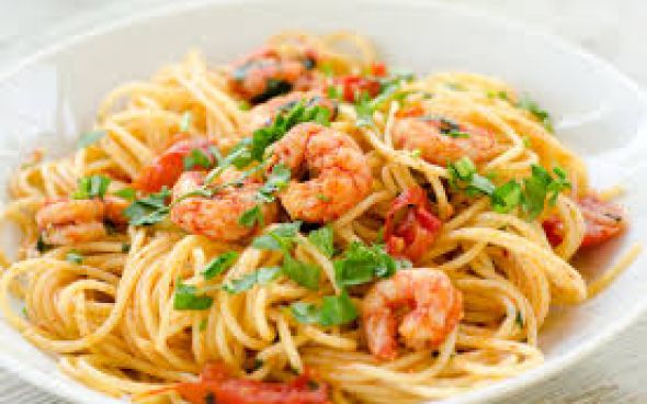 Macarrão com Camarão 