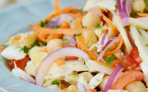 Salada de bacalhau e batatas