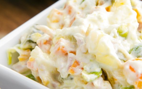 Salada especial de maionese com catupiry