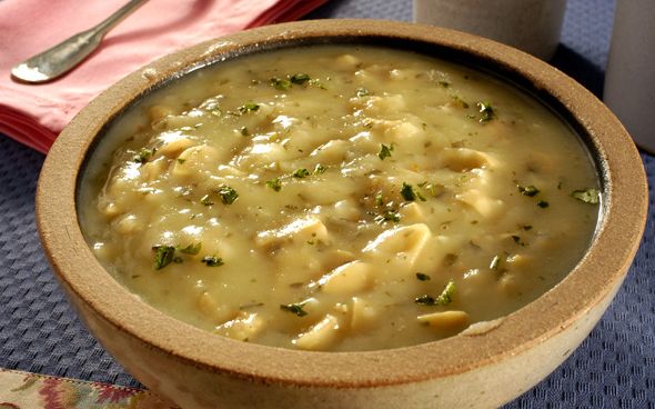 Sopa de cogumelos frescos