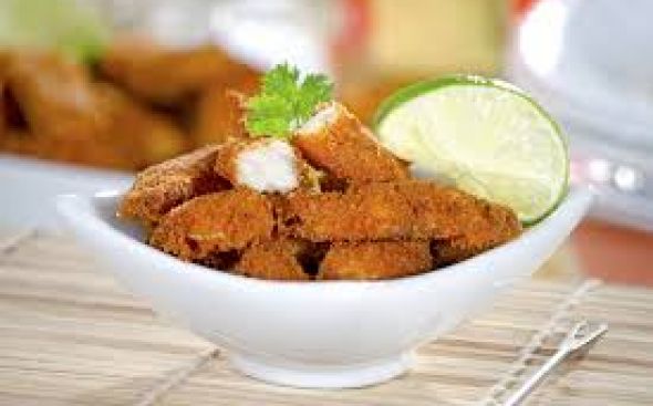Tilápia frita com limão