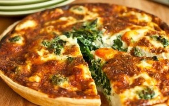torta de couve refogada com bacon e muzzarella 